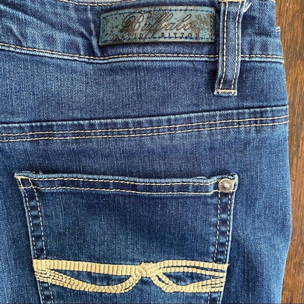 Buffalo David Bitton Misha Mid to Hi Rise Straight Leg Stretch 10x30 Dark Wash - Picture 5 of 11